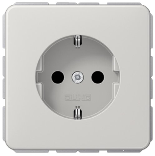 Розетка с заземлением без рамки Jung CD500 1-м. светло-серый картинка